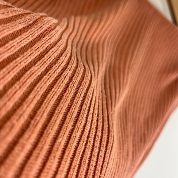 Sigrid Olsen Sport Ribbed Silk Blend Cardigan Rust Orange Waterfall Sweater 2X - Picture 15 of 15